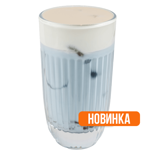 Лавандовая айс-матча с сырным облаком